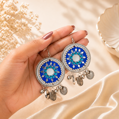Sea Blue Mandala Earrings