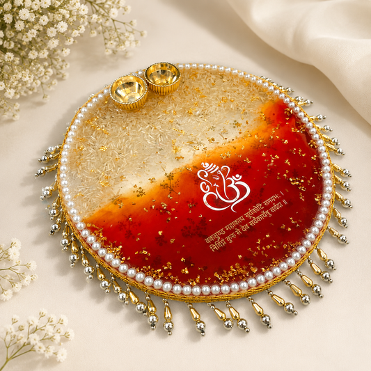 Divine Resin Pooja Thali