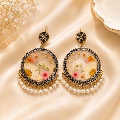 Flora Pearl Handmade Earrings